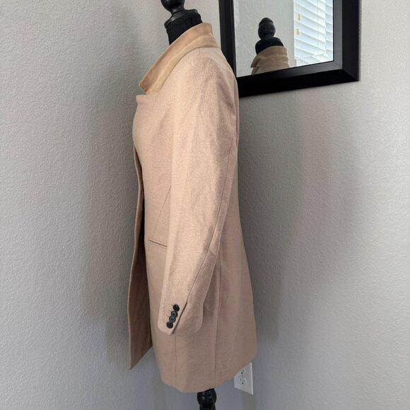 ALL SAINTS Lyla Camel Tan Wool Blend Coat Sz 8 - Picture 4 of 15
